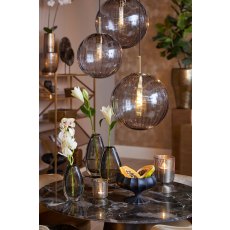 Vaas 16x7x27 cm CALLA glas grijs (2 pieces) Vaas 16x7x27 cm CALLA glas grijs (2 pieces)