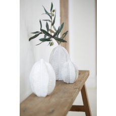 Vaas deco 95x13 cm AKOSI keramiek wit (6 pieces)