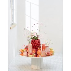 Vaas deco 15x15x135 cm BELLPEPPER glans rood (6 pieces)