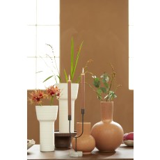 Kandelaar 12x10x35 cm FLORIKE koper bruin+bruin travertin (6 pieces)