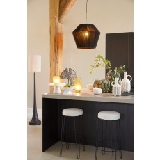 Vloerlamp 50x155 cm JOVANY hout zwart