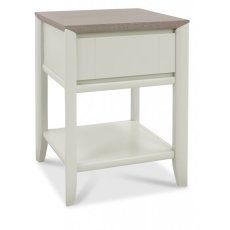 Bergen Grey Washed Oak & Soft Grey Lamp Table With Drawer Bergen Grey Washed Oak & Soft Grey Lamp Table With Drawer