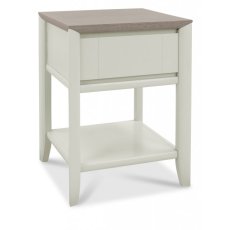 Bergen Grey Washed Oak & Soft Grey Lamp Table With Drawer Bergen Grey Washed Oak & Soft Grey Lamp Table With Drawer