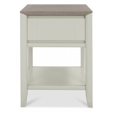 Palermo Grey Washed Oak & Soft Grey Lamp Table With Drawer