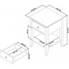 Ashby Soft Grey 1 Drawer Nightstand Ashby Soft Grey 1 Drawer Nightstand