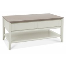 Bergen Grey Washed Oak & Soft Grey Coffee Table With Drawer Bergen Grey Washed Oak & Soft Grey Coffee Table With Drawer