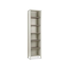 Bergen Grey Washed Oak & Soft Grey Narrow Bookcase