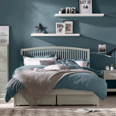 Rivendell Cotton Soft Grey Slatted Bedstead King 150cm