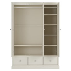 Rivendell Cotton Soft Grey Triple Wardrobe