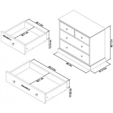 Ashby Soft Grey 2+2 Drawer Chest Ashby Soft Grey 2+2 Drawer Chest