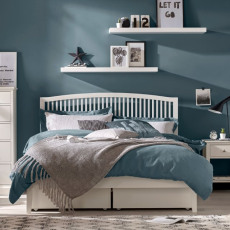 Rivendell White Slatted Bedstead Small Double