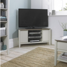 Bergen Grey Washed Oak & Soft Grey Corner Entertainment Unit