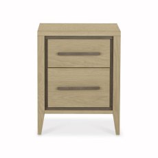 Rimini Aged Oak & Weathered Oak 2 Drawer Nightstand Rimini Aged Oak & Weathered Oak 2 Drawer Nightstand