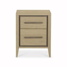 Oakland Aged Oak & Weathered Oak 2 Drawer Nightstand