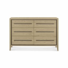 Rimini Aged Oak & Weathered Oak 6 Drawer Chest Rimini Aged Oak & Weathered Oak 6 Drawer Chest