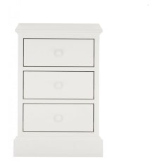 Ashby White 3 Drawer Nightstand