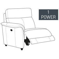 Beckham 1 Seater Powered End Module (85cm) Beckham 1 Seater Powered End Module (85cm)