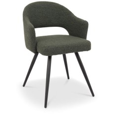 Sterling - Green Boucle Fabric Chair with Black Legs Sterling - Green Boucle Fabric Chair with Black Legs