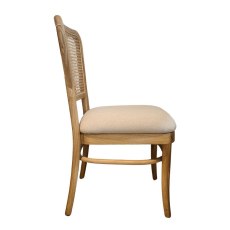 Pippa Rattan Dining Chair with Upholstered Seat