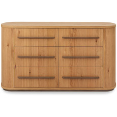 Vega Oak 6 Drawer Chest