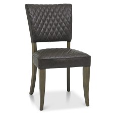 Logan Fumed Oak Upholstered Chair in Old West Vintage Logan Fumed Oak Upholstered Chair in Old West Vintage