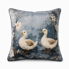 F+H Velvet Vintage Duck Pair Cushion 45 x 45cm