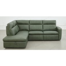Manwah 51811B Leather Power Corner Sofa
