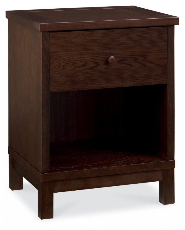 Atlanta Dark 1 Drawer Nightstand Atlanta Dark 1 Drawer Nightstand