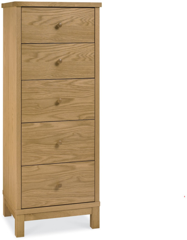 Atlanta Oak 5 Drawer Tall Chest Atlanta Oak 5 Drawer Tall Chest