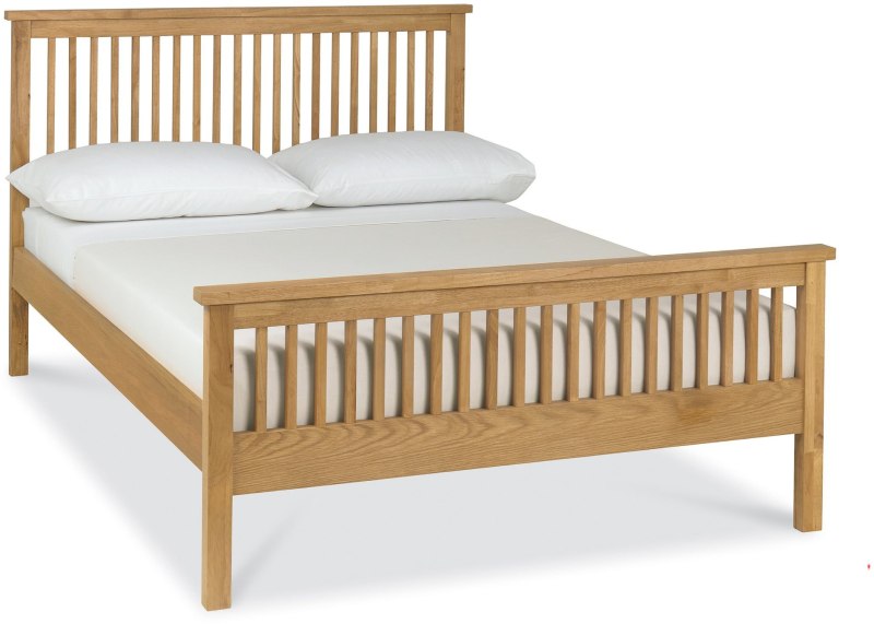 Atlanta Oak High Footend Bedstead Small Double 122cm Atlanta Oak High Footend Bedstead Small Double 122cm