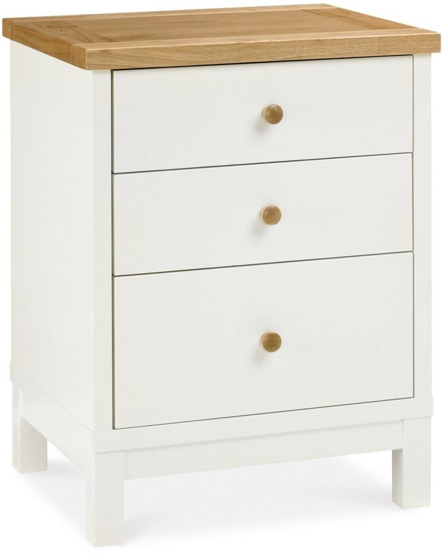 Atlanta Two Tone 3 Drawer Nightstand Atlanta Two Tone 3 Drawer Nightstand