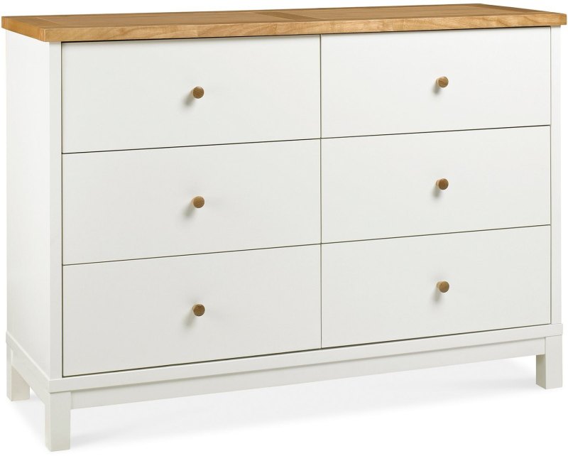 Atlanta Two Tone 6 Drawer Wide Chest Atlanta Two Tone 6 Drawer Wide Chest