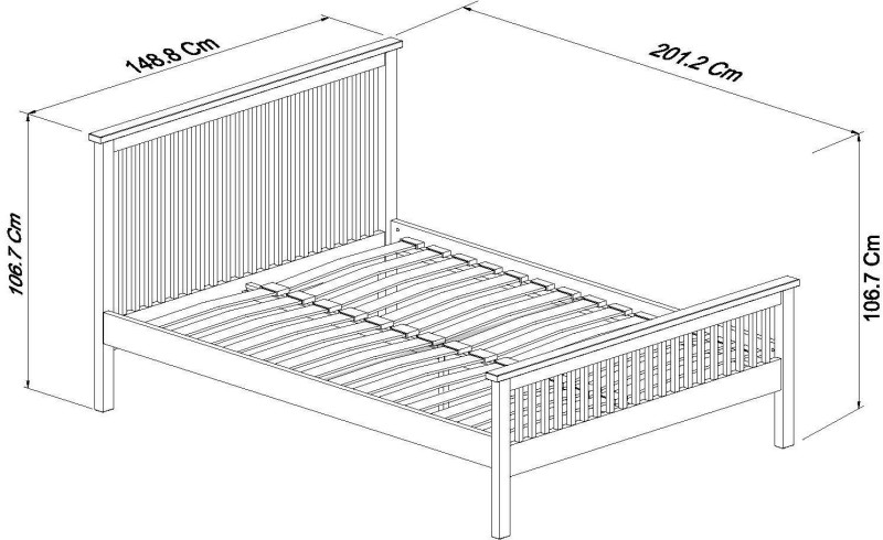 Atlanta Two Tone High Footend Bedstead Double 135cm Atlanta Two Tone High Footend Bedstead Double 135cm