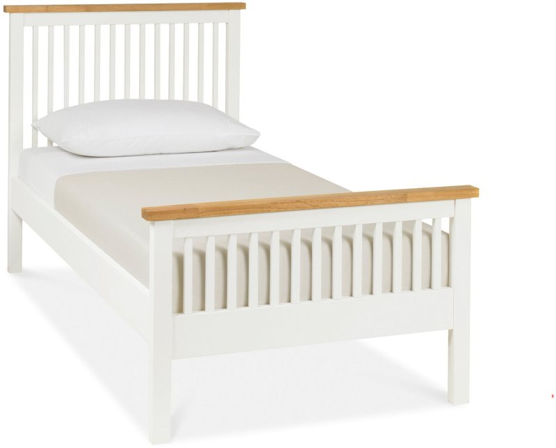 Atlanta Two Tone High Footend Bedstead Single 90cm Atlanta Two Tone High Footend Bedstead Single 90cm