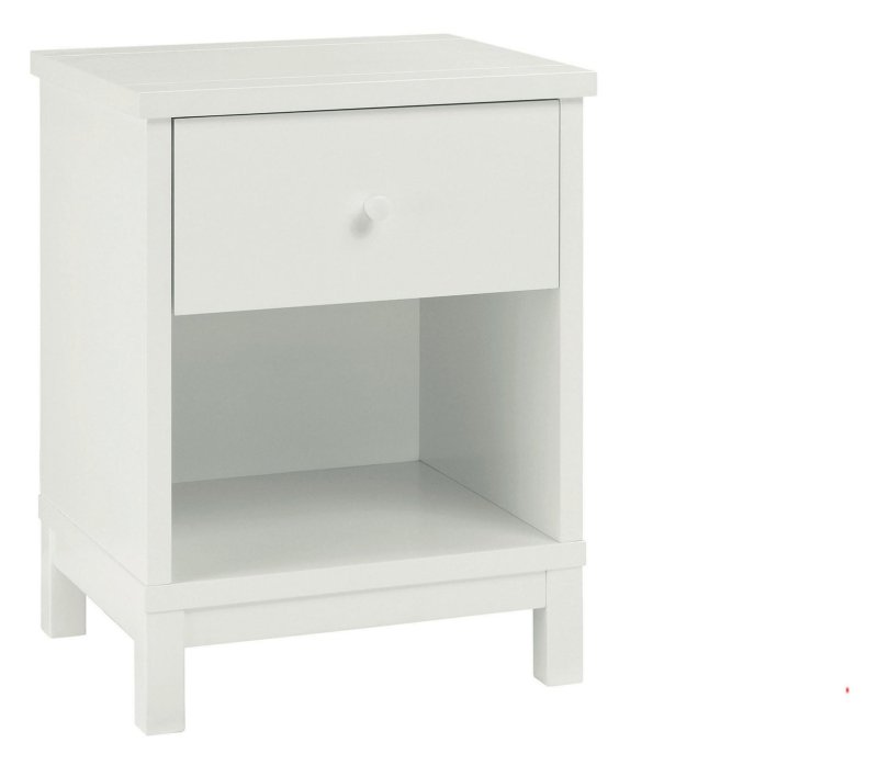 Atlanta White 1 Drawer Nightstand Atlanta White 1 Drawer Nightstand