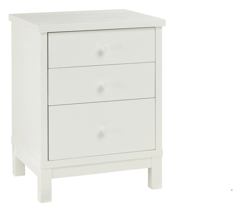 Atlanta White 3 Drawer Nightstand Atlanta White 3 Drawer Nightstand