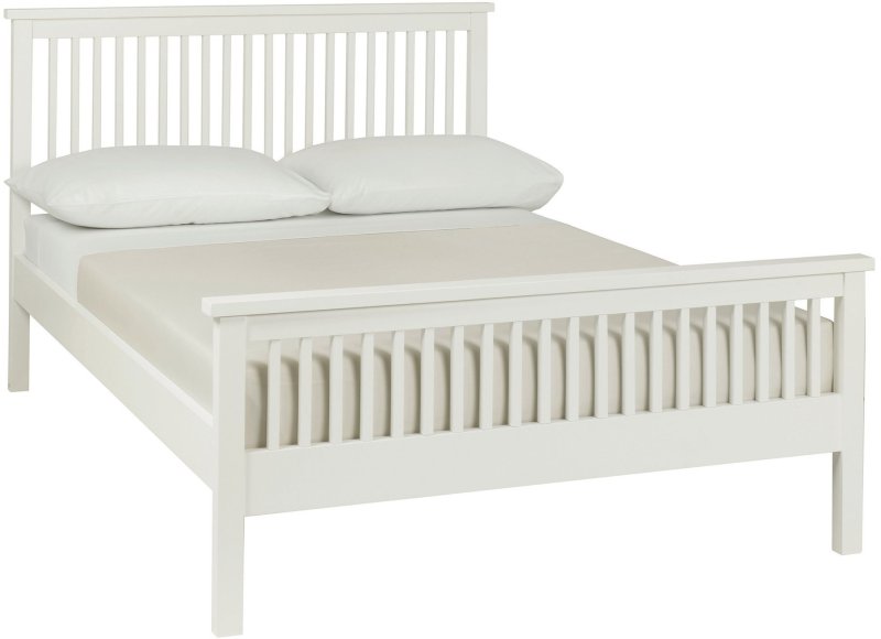 Atlanta White High Footend Bedstead Double 135cm Atlanta White High Footend Bedstead Double 135cm