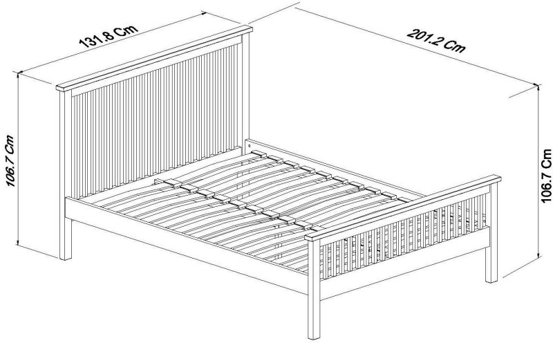 Atlanta White High Footend Bedstead Small Double 122cm Atlanta White High Footend Bedstead Small Double 122cm