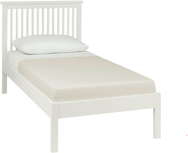 Atlanta White Low Footend Bedstead Single 90cm Atlanta White Low Footend Bedstead Single 90cm