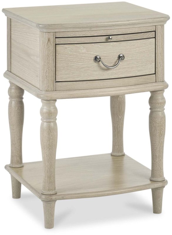 Bordeaux Chalk Oak 1 Drawer Nightstand Bordeaux Chalk Oak 1 Drawer Nightstand