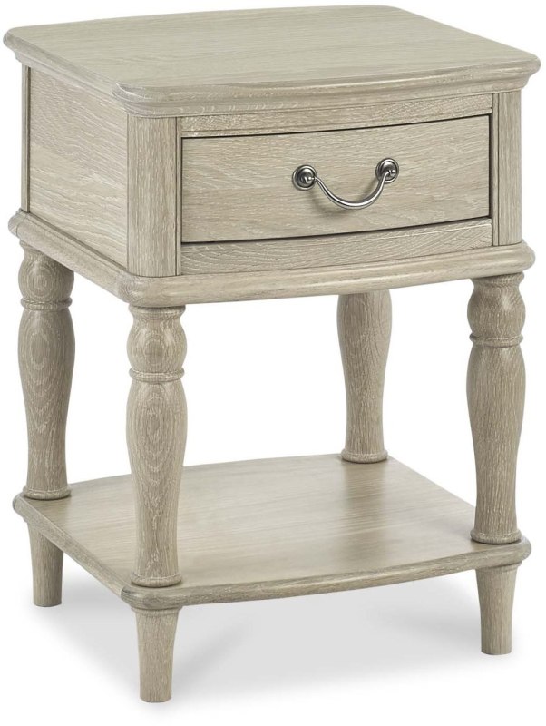 Bordeaux Chalk Oak Lamp Table With Drawer Bordeaux Chalk Oak Lamp Table With Drawer