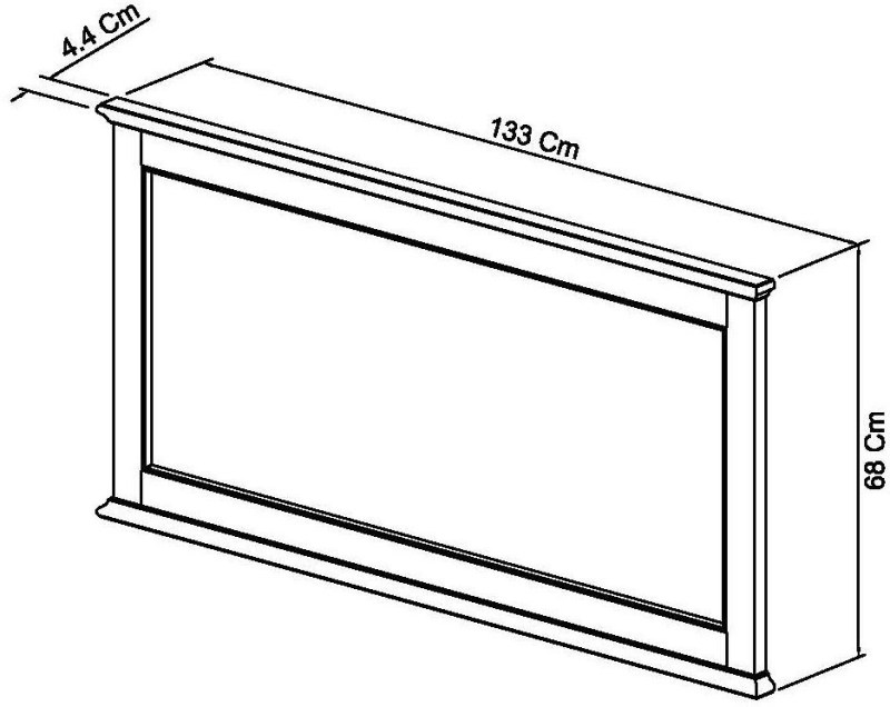 Bordeaux Chalk Oak Wide Wall Mirror Bordeaux Chalk Oak Wide Wall Mirror