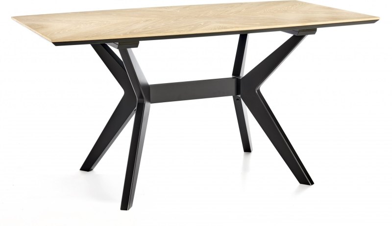 Brunel Chalk Oak & Gunmetal 4 Seater Dining Table Brunel Chalk Oak & Gunmetal 4 Seater Dining Table