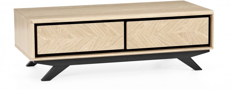 Brunel Chalk Oak & Gunmetal Coffee Table With Drawers Brunel Chalk Oak & Gunmetal Coffee Table With Drawers