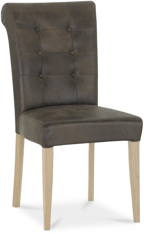 Chartreuse Aged Oak - Bonded Leather Chair (Single) Chartreuse Aged Oak - Bonded Leather Chair (Single)