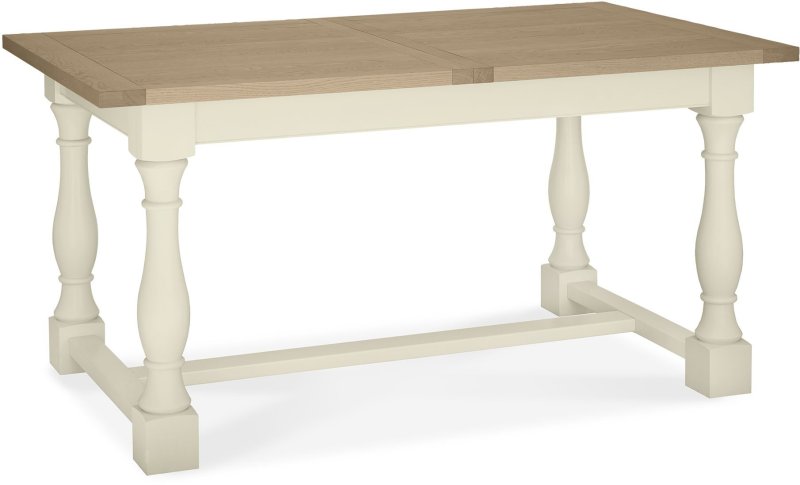 Chartreuse Aged Oak & Antique White 4-6 Extension Table Chartreuse Aged Oak & Antique White 4-6 Extension Table