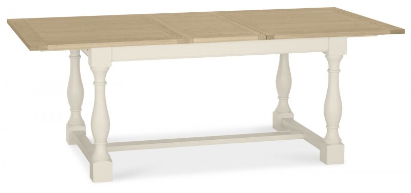 Chartreuse Aged Oak & Antique White 4-8 Extension Table Chartreuse Aged Oak & Antique White 4-8 Extension Table