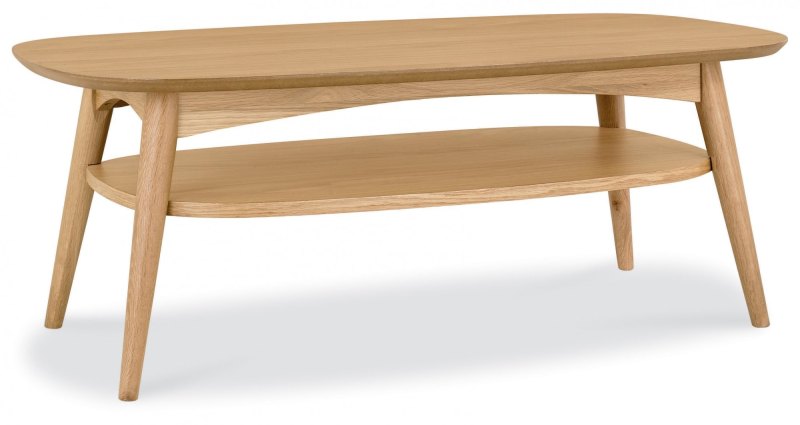 Oslo Oak Coffee Table With Shelf Oslo Oak Coffee Table With Shelf