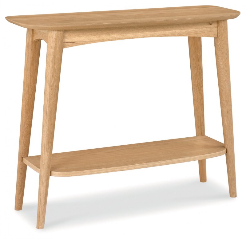 Oslo Oak Console Table With Shelf Oslo Oak Console Table With Shelf