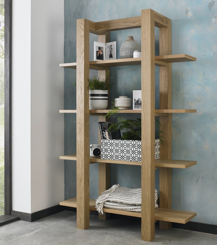 Turin Light Oak Open Shelf Unit Turin Light Oak Open Shelf Unit